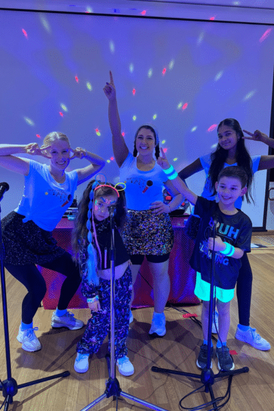 school glow disco party